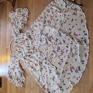 Chiffon butterfly shoulder cover